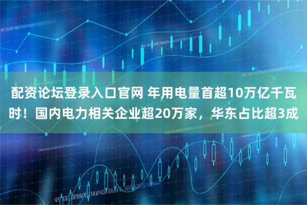 配资论坛登录入口官网 年用电量首超10万亿千瓦时！国内电力相关企业超20万家，华东占比超3成