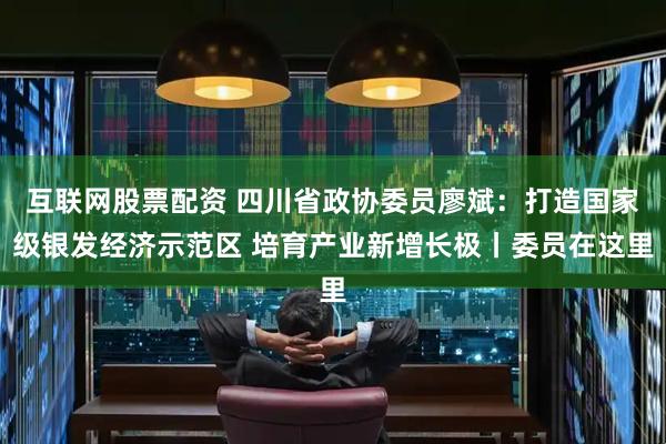 互联网股票配资 四川省政协委员廖斌：打造国家级银发经济示范区 培育产业新增长极丨委员在这里